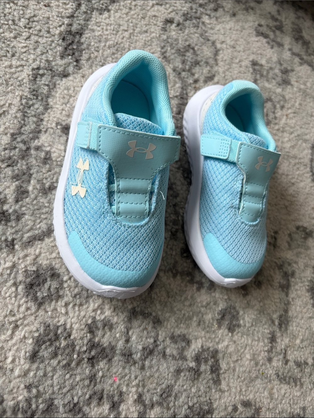 Under Armour Kids Light Teal Slip-On Athletic Sneakers